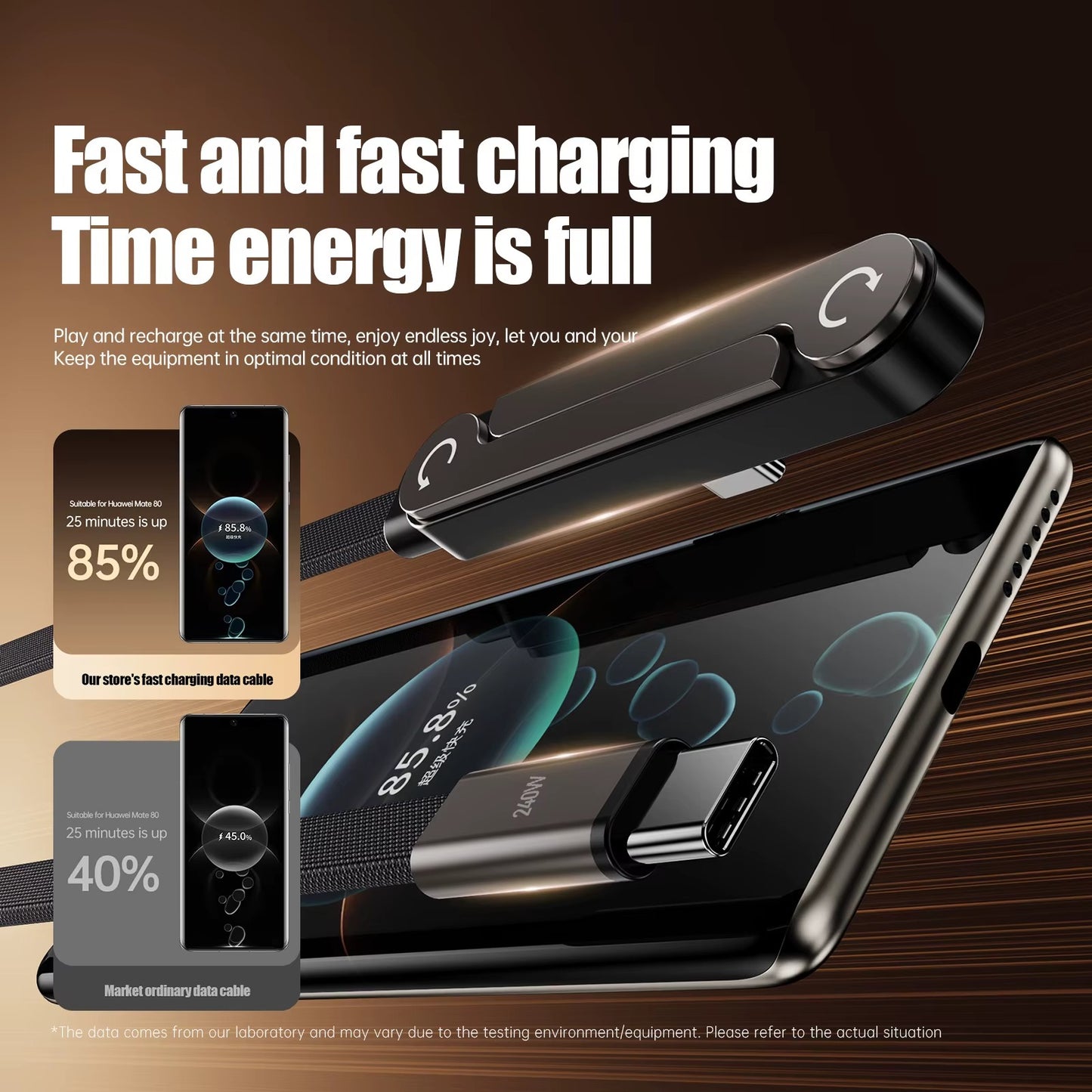 Fast Charging Folding Phone Cable