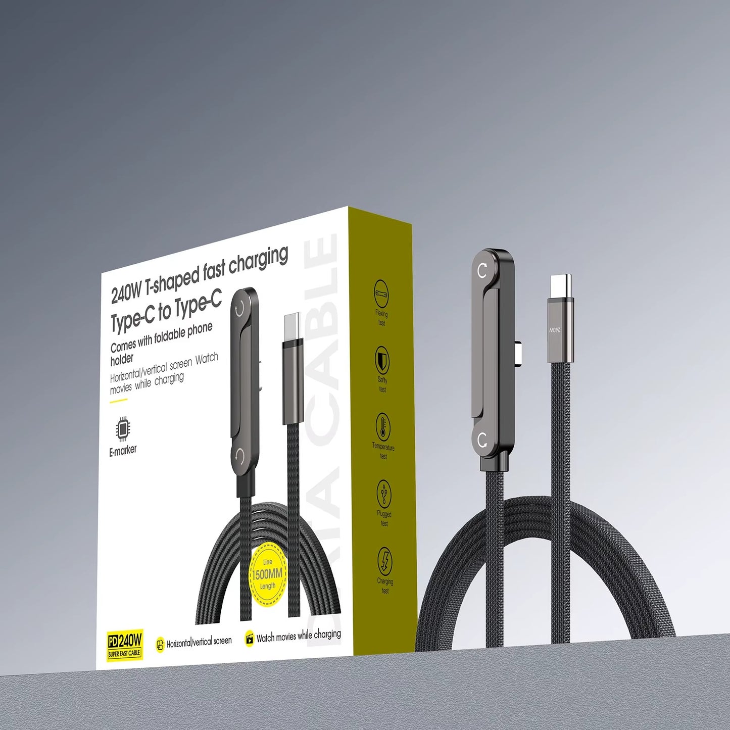 Fast Charging Folding Phone Cable